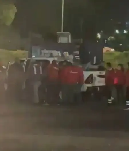 El momento de la supuesta agresión.  Especial.