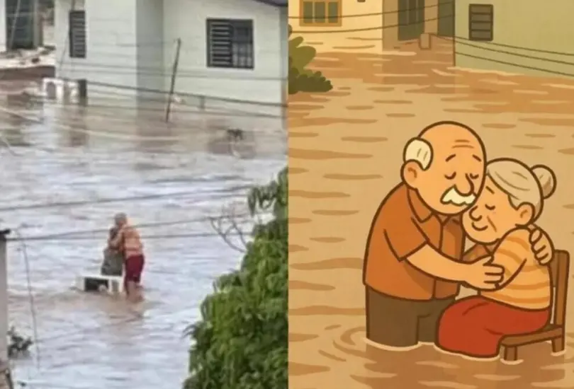Doña Elodia y su esposo se convirtieron en un símbolo de amor y fortaleza tras sobrevivir a las inundaciones en Poza Rica.