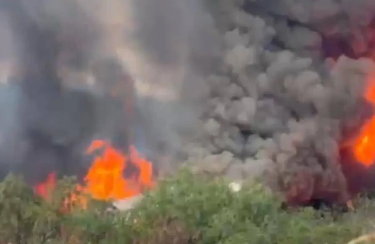 El momento de la explosión del tren. Especial.