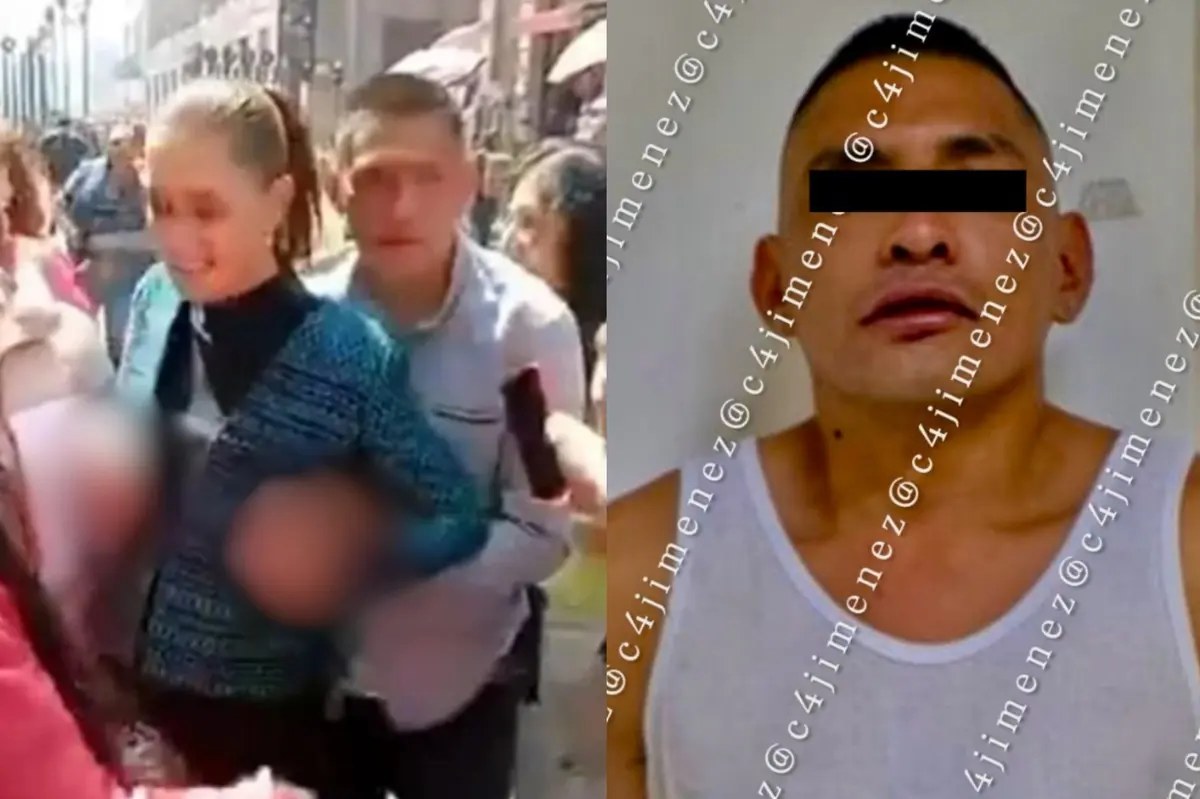  Uriel Rivera fue detenido tras vulnerar el espacio personal de la presidenta Claudia Sheinbaum afuera de Palacio Nacional. 