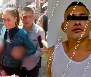 Detienen al sujeto que agredió a la presidenta Claudia Sheinbaum afuera de Palacio Nacional 