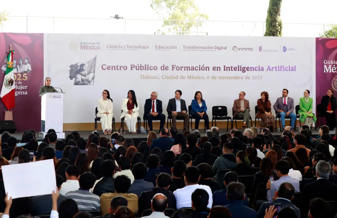 La presidenta Claudia Sheinbaum, presentó el Centro Público de Formación en Inteligencia Artificial, el primero en su tipo en América Latina. Especial