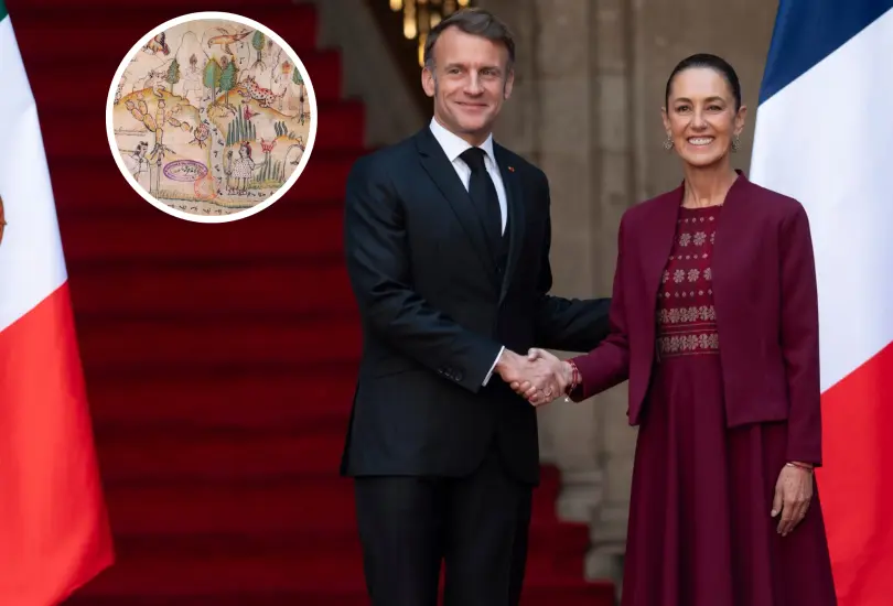 La reunión de Sheinbaum con Macron. La reunión de Sheinbaum con Macron.