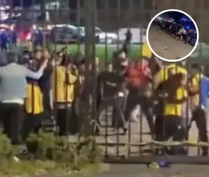 Con explosivos y piedras: Difunden nuevos videos de la riña entre aficionados de Toluca y América