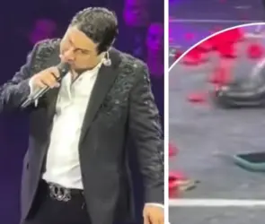 Julión Álvarez destroza el iPhone 17 de un fan durante su concierto