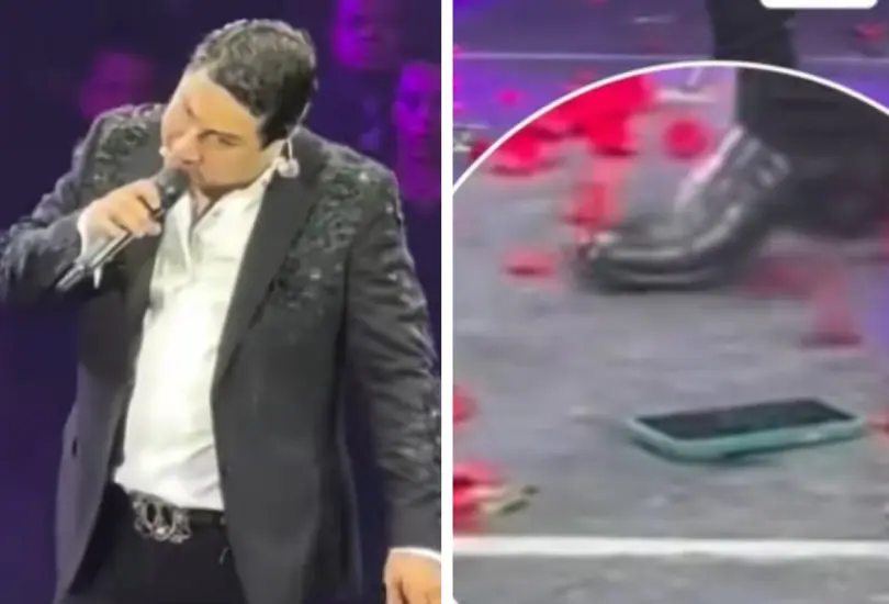 Julión Álvarez rompe teléfono de fan