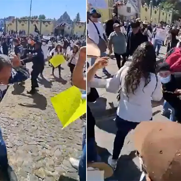 Le rompió la cabeza: Joven arroja piedra a abuelito en Marcha Generación Z Le rompió la cabeza: Joven arroja piedra a abuelito en Marcha Generación Z