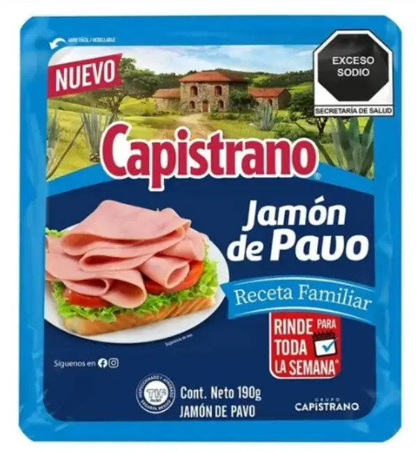 Jamón de pavo de la marca Capistrano. Especial