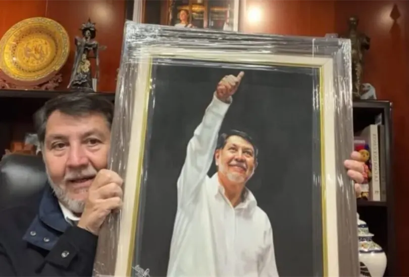 El cuadro fue realizado por la artista Aurora Argüello con un estilo distinto al de otros expresidentes del Senado.