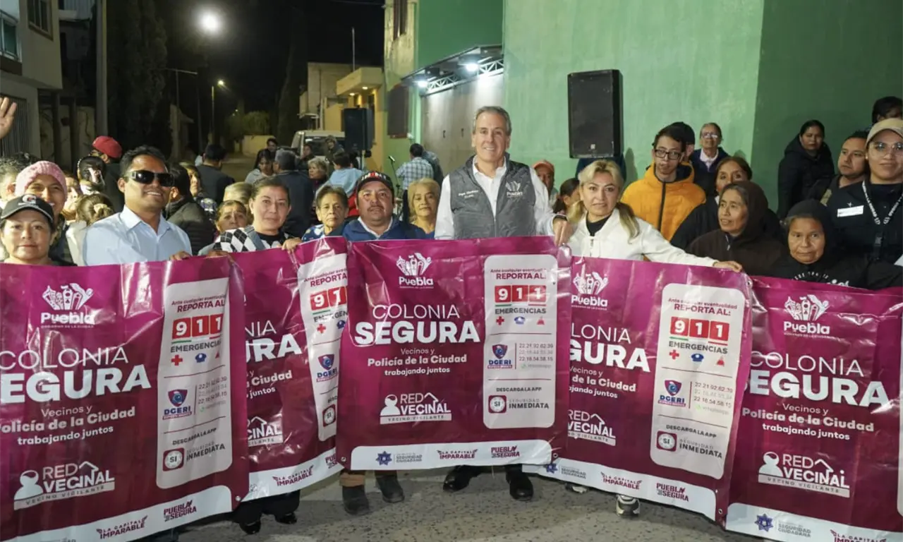  Puebla moderniza al 100% el alumbrado en Santa Lucía con nuevas luminarias LED 