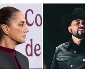 Fidel Rueda proyecta en concierto un video editado con IA de Sheinbaum y su agresor