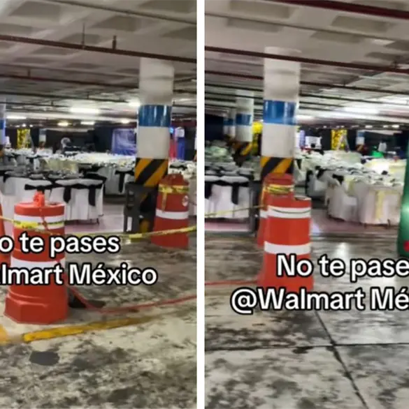 Qué poca: Critican a Walmart por hacer su fiesta de fin de año en el estacionamiento