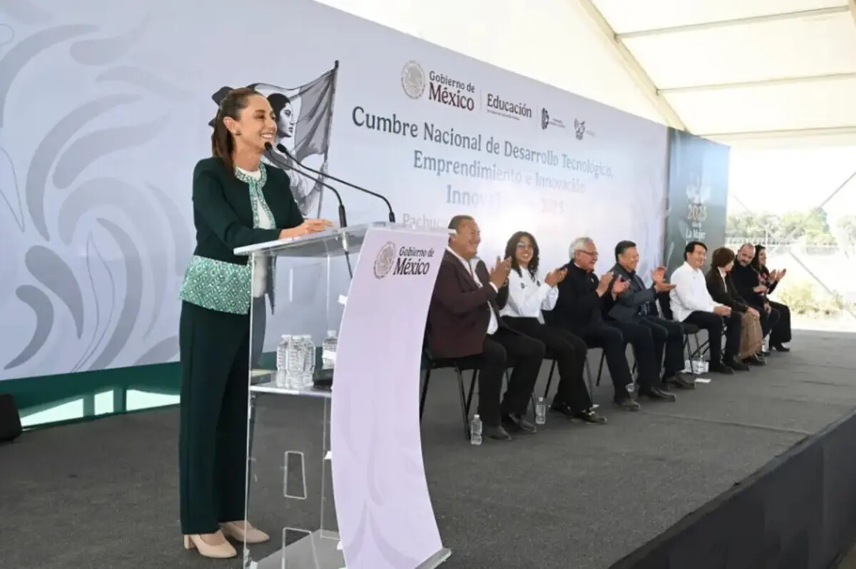  Sheinbaum anunció la creación de un fondo para financiar el desarrollo de los mejores proyectos de estudiantes del Tecnológico Nacional de México (TecNM). 
