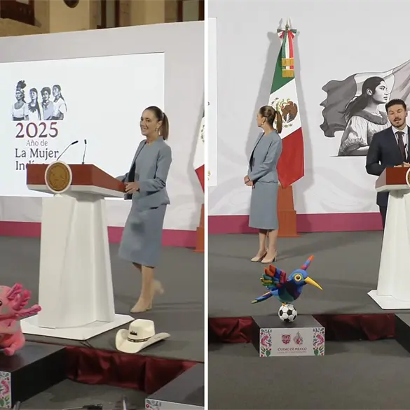 ¿Había sombreros de Carlos Manzo en la mañanera de Sheinbaum?