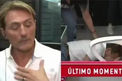 VIDEO: Famoso conductor de televisión se desmaya en vivo y sus compañeros lo ignoran 