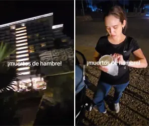 Con mi esposa embarazada: Dejan a familia comiendo afuera de hotel en Acapulco