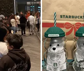 Revenden vaso Bearista de Starbucks hasta en 6 mil pesos tras largas filas para conseguirlo