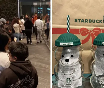 Revenden vaso Bearista de Starbucks hasta en 6 mil pesos tras largas filas para conseguirlo