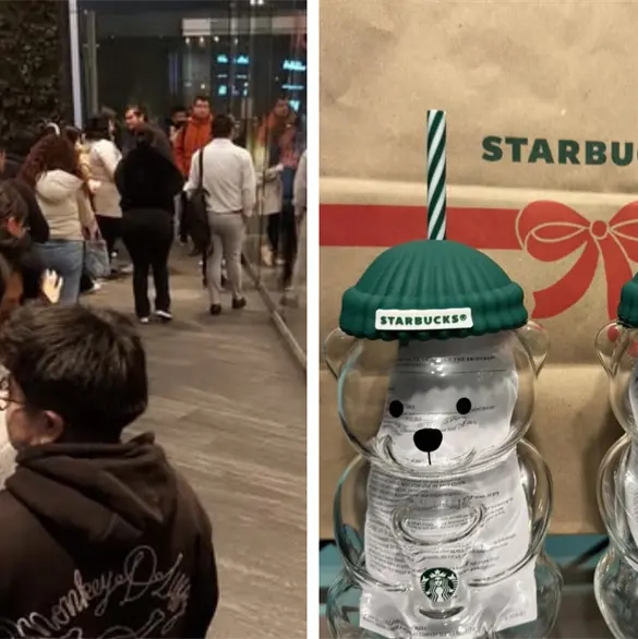 Revenden vaso Bearista de Starbucks hasta en 6 mil pesos tras largas filas para conseguirlo