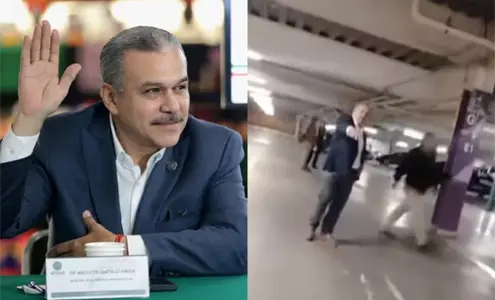 Escándalo en Plaza Metepec: Diputado del PT borracho agrede e insulta a guardias de seguridad Escándalo en Plaza Metepec: Diputado del PT borracho agrede e insulta a guardias de seguridad