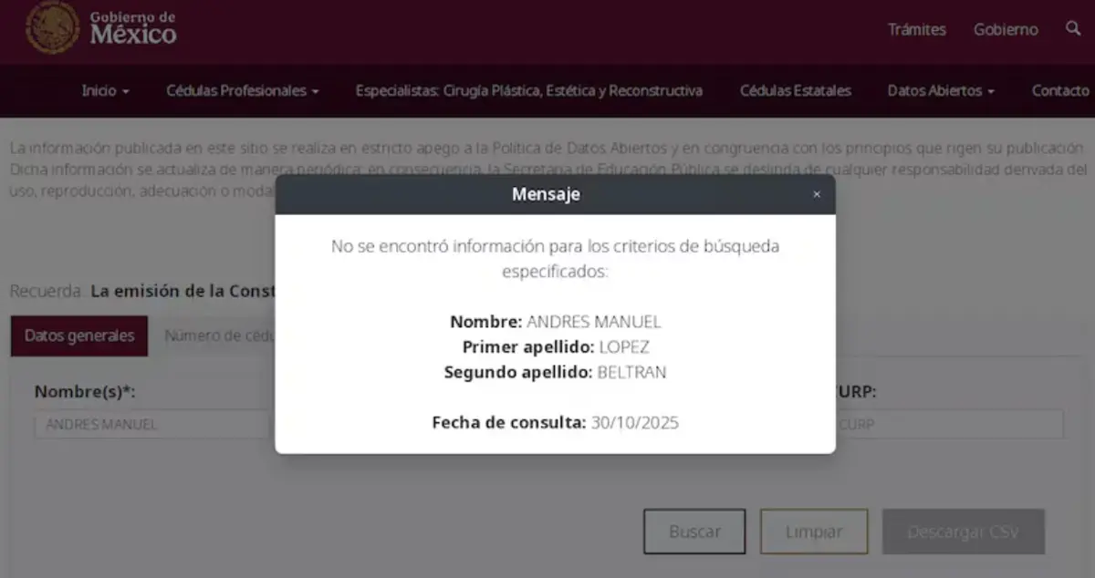 Registro Nacional de Profesiones 