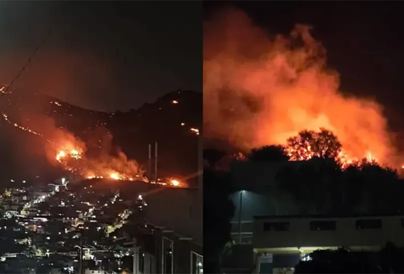 Al sitio acudieron bomberos de Ecatepec para contener el avance del incendio. Al sitio acudieron bomberos de Ecatepec para contener el avance del incendio.