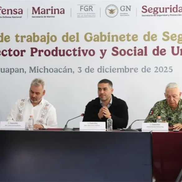 Harfuch refuerza acciones en Uruapan a un mes del Plan Michoacán Harfuch refuerza acciones en Uruapan a un mes del Plan Michoacán