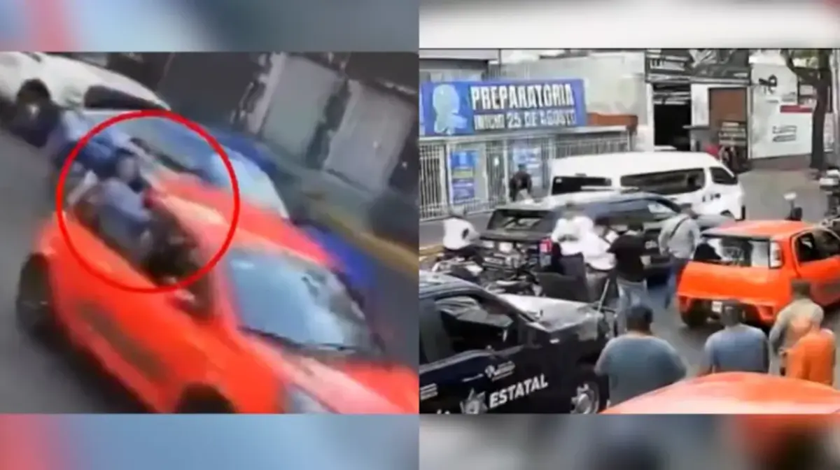  Así fue el momento en que comerciantes y vecinos salvaron a la joven de ser secuestrada en el Estado de México. 