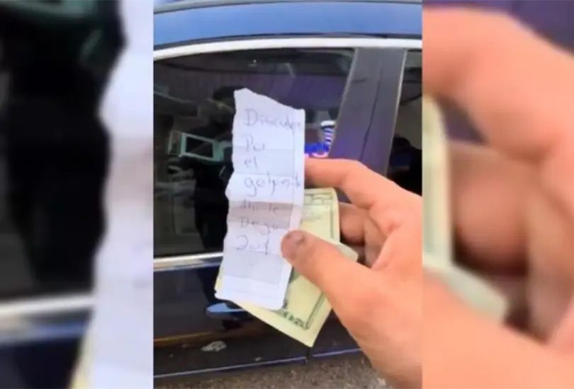 El automovilista dejó 360 pesos para reparar un golpe que costará cientos de pesos. El automovilista dejó 360 pesos para reparar un golpe que costará cientos de pesos.