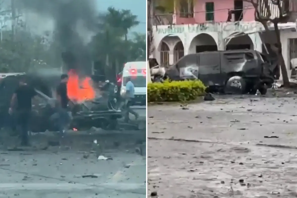  Estalla coche bomba frente a policías en Coahuayana, Michoacán 