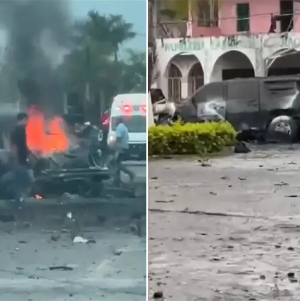 Videos | Así estalló el coche bomba frente a policías en Coahuayana; saldo de 3 muertos y heridos Videos | Así estalló el coche bomba frente a policías en Coahuayana; saldo de 3 muertos y heridos