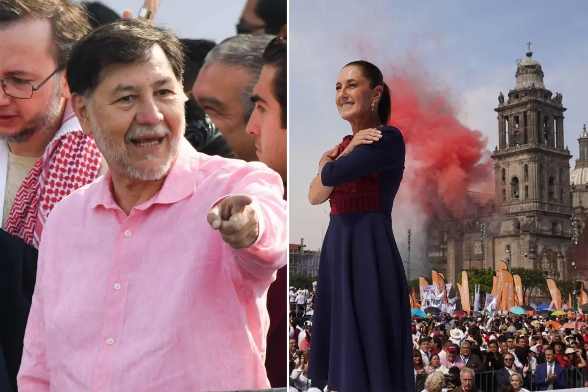  Noroña ignora a Sheinbaum en pleno festejo de la 4T 