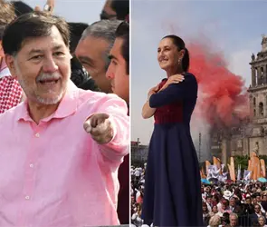 El momento incómodo de Noroña: ignora a Sheinbaum en pleno festejo de la 4T