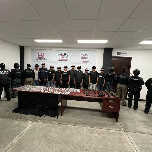 Operativo en Chiapas: detienen a 12 presuntos integrantes del CJNG