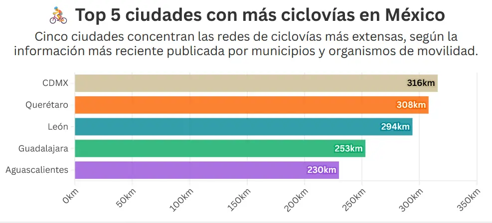 Las ciclovías en México. Mauricio Hernández | Quinto Poder.