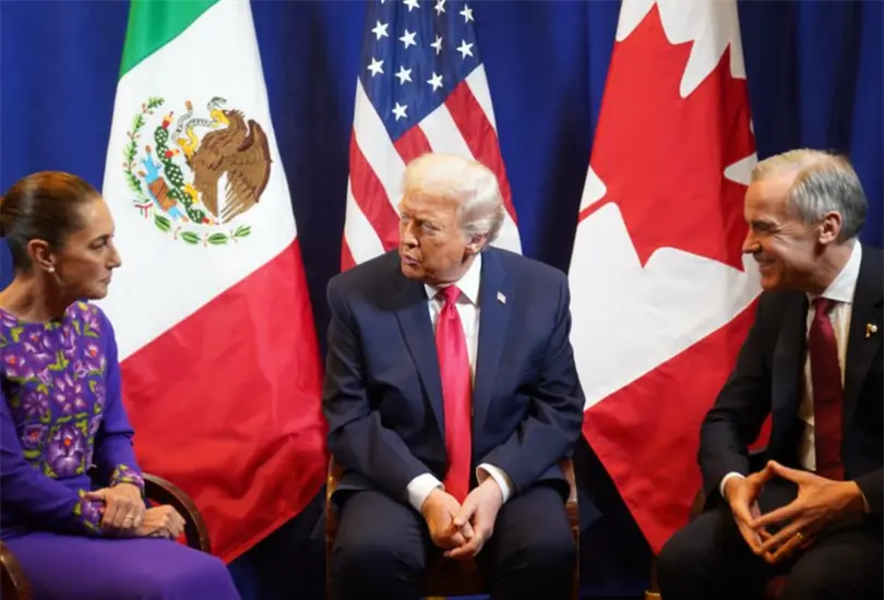 La reunión entre los tres mandatarios ocurrió tras asistir al sorteo del Mundial 2026, evento que será organizado en conjunto por México, Estados Unidos y Canadá.