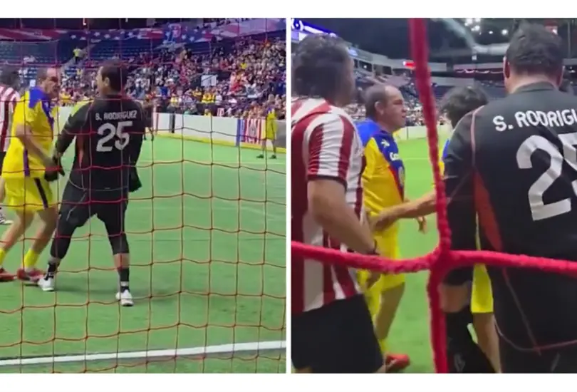 Cuauhtémoc Blanco protagoniza agresión contra portero de Chivas en partido de leyendas