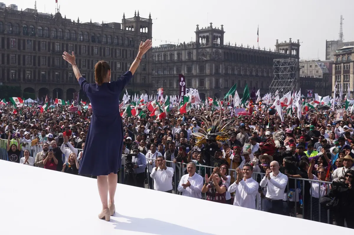 Sheinbaum tuvo lleno en el Zócalo. Presidencia.
