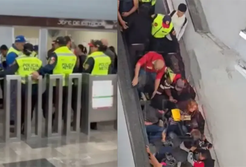 El Metro activó protocolos de emergencia y confirmó que los heridos están fuera de peligro. El Metro activó protocolos de emergencia y confirmó que los heridos están fuera de peligro.