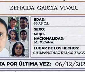Zenaida y sus cinco hijos desaparecieron en Chilpancingo; los buscan en todo Guerrero