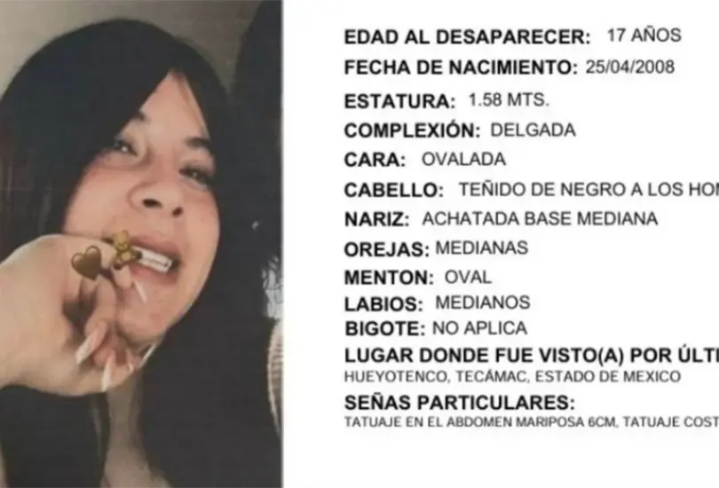 Yareth Alexandra, menor desaparecida desde el 28 de noviembre, es hallada dentro de una bocina.