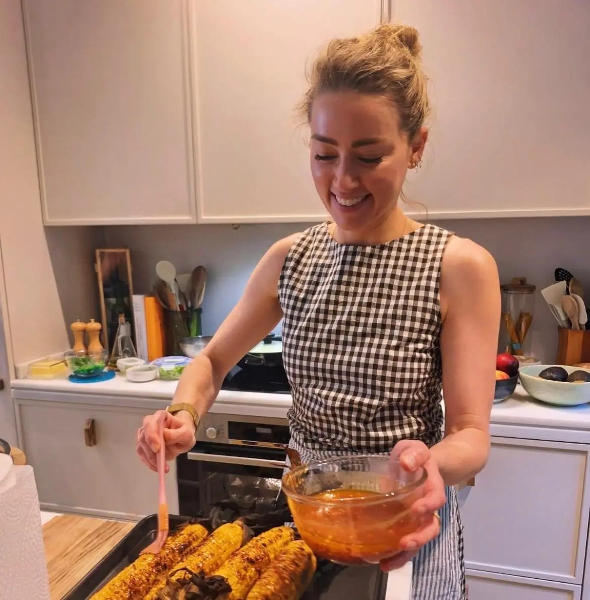 En sus fotografías se ve a Heard relajada y disfrutando de su maternidad.