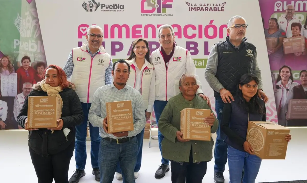 Así fue la entrega de despensas. Gobierno de la Ciudad.