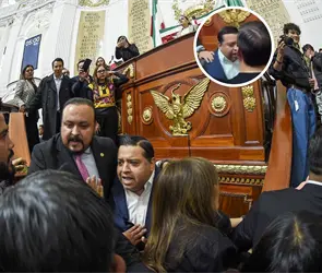 No solo las mujeres: Filtran video de pelea de diputados durante la gresca en el Congreso de la CDMX