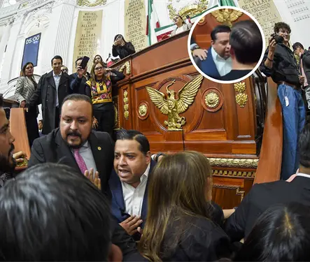 No solo las mujeres: Filtran video de pelea de diputados durante la gresca en el Congreso de la CDMX
