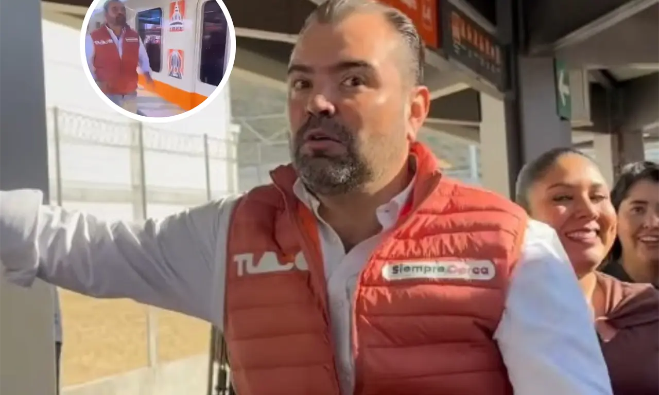  El alcalde se hizo viral al no alcanzar a tomar el tren. 