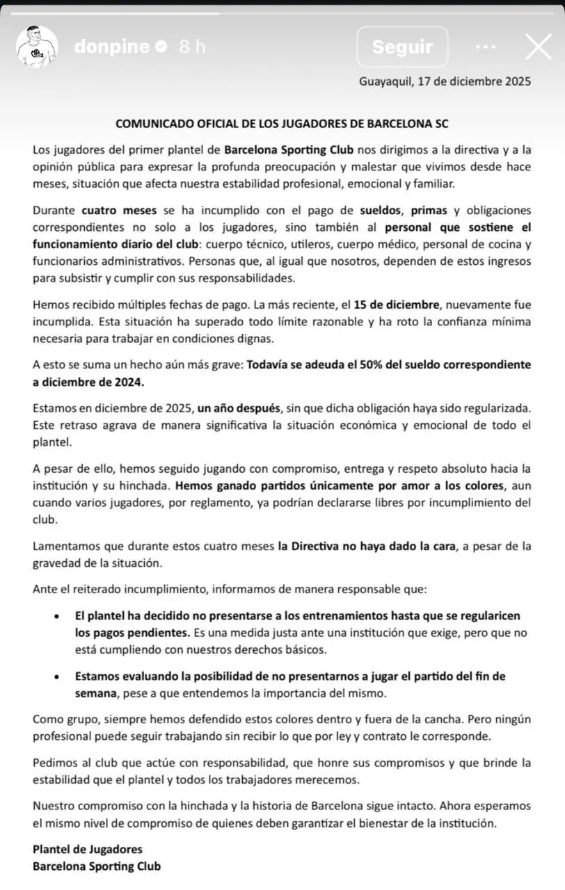 Asesinan a jugador del Barcelona de Ecuador Especial