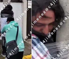 Agarramos a un ratero: Exhiben, golpean y emplayan a hombre acusado de vender licencias falsas en Tl&aacute;huac