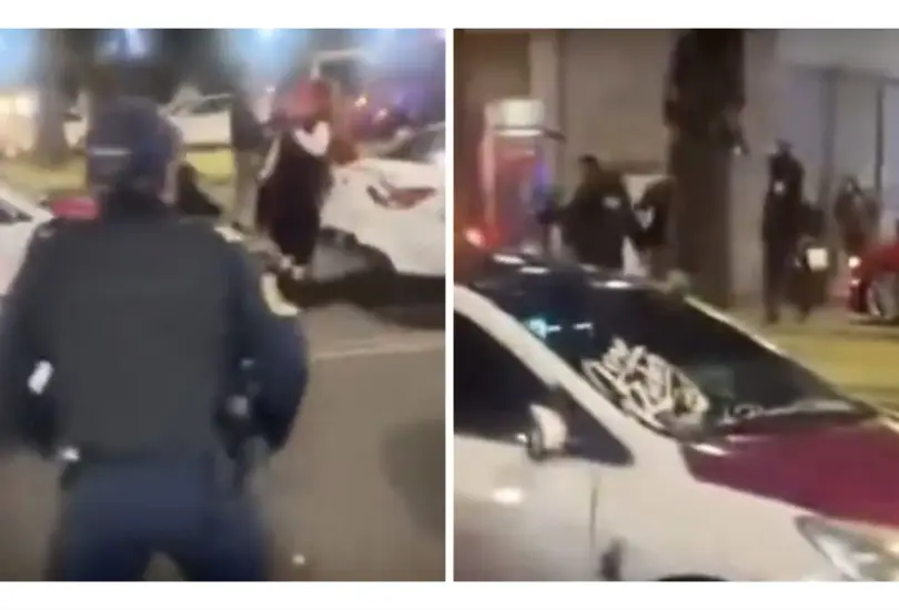 Pelea campal en Coapa: choque involucra a policías, taxistas y civiles Pelea campal en Coapa: choque involucra a policías, taxistas y civiles