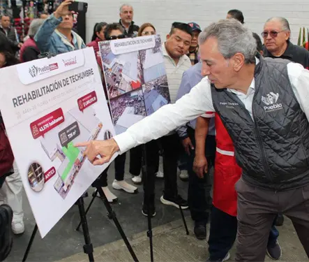 Concluyen rehabilitaci&oacute;n de techumbre en mercado del sur de Puebla